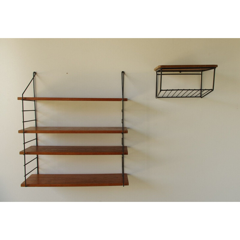 Vintage set of 2 String shelfs 1960