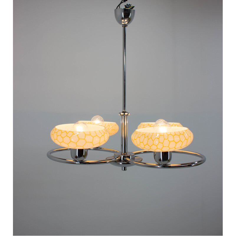 Vintage chandelier by Drukov, 1940