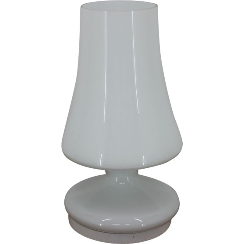 Vintage lamp in white opaline glass by Stefan Tabery