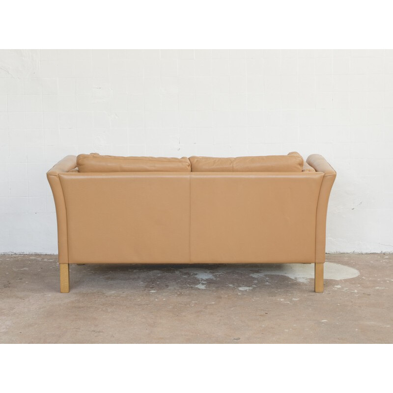 Vintage  2-seater sofa in leather, Mogens HANSEN - 1960s