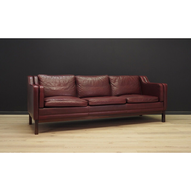 Vintage 3 seater sofa in leather,Denmark,1970