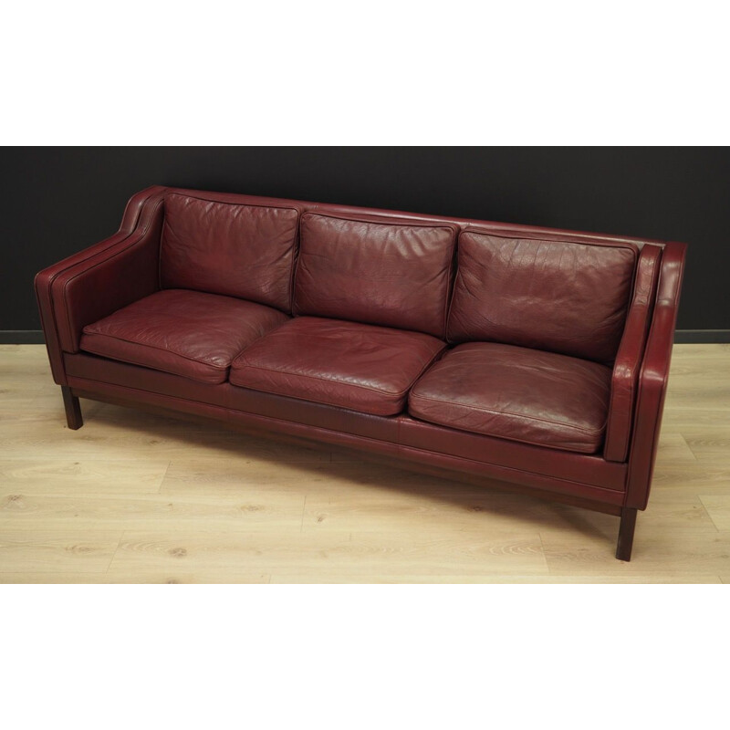 Vintage 3 seater sofa in leather,Denmark,1970