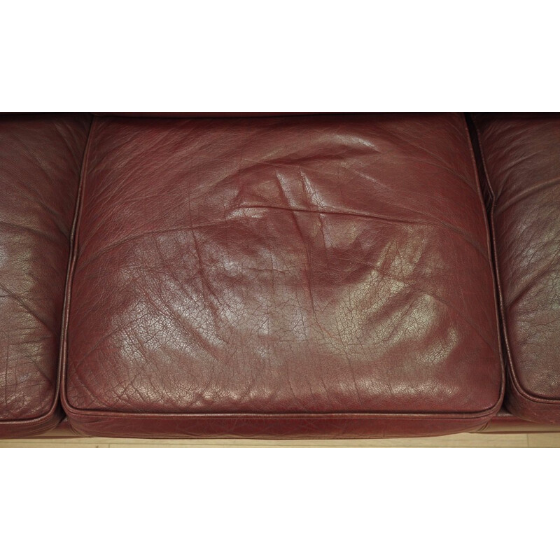 Vintage 3 seater sofa in leather,Denmark,1970