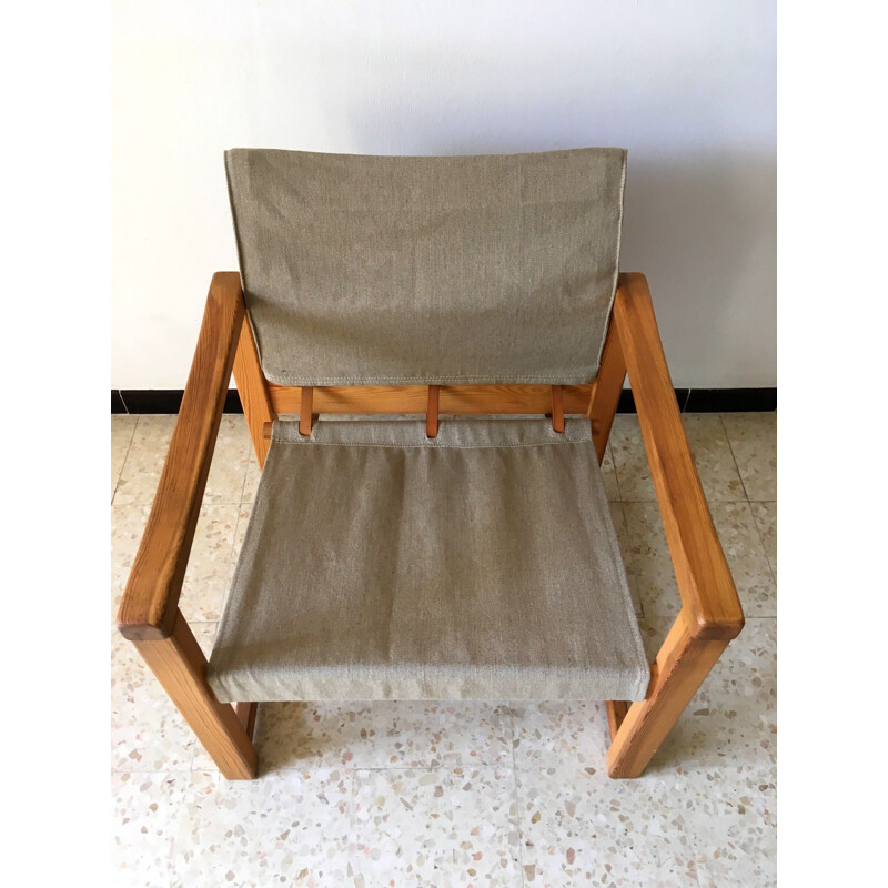 Suite de 2 fauteuils vintage safari par Karin Mobring