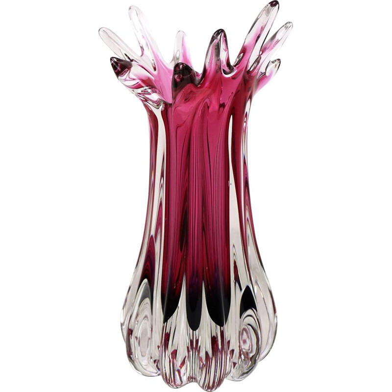 Vase vintage en verre de Murano 1970