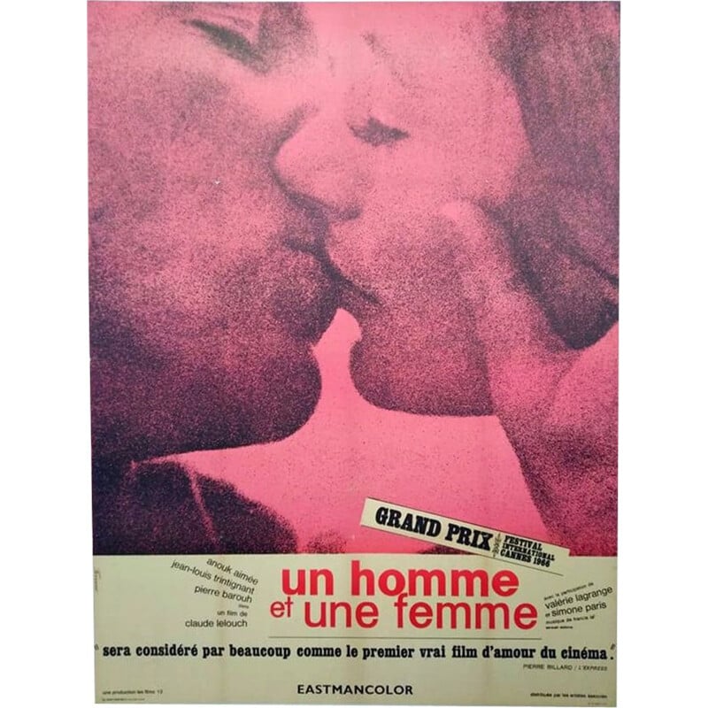 Vintage original poster a man and a woman 1st print 1966