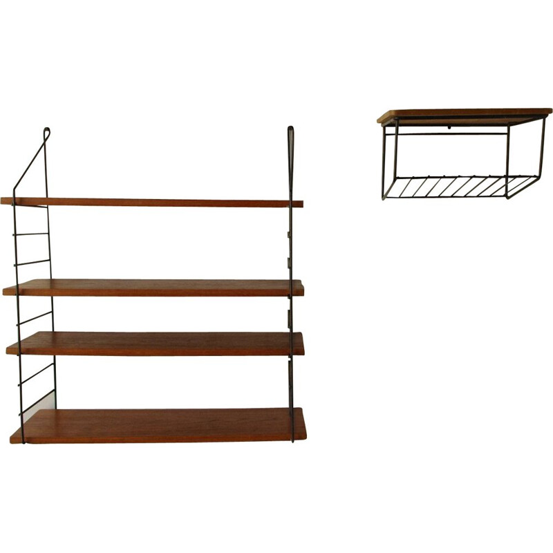 Vintage set of 2 String shelfs 1960