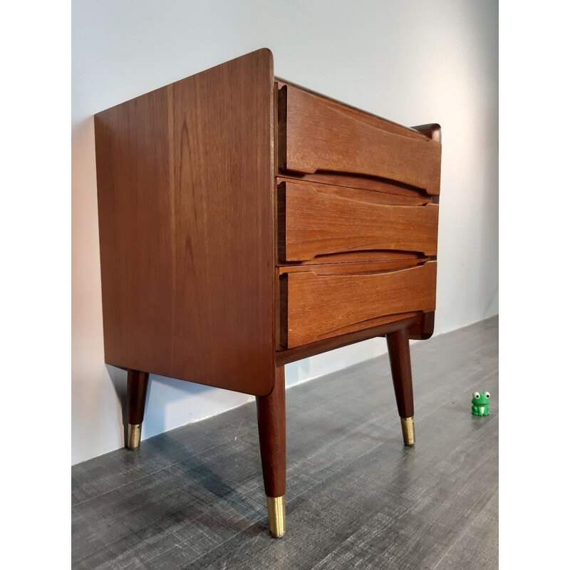 Vintage Norwegian teak chest of drawers