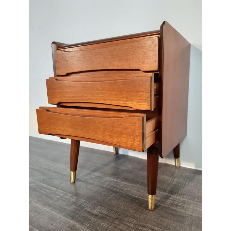 Vintage Norwegian teak chest of drawers