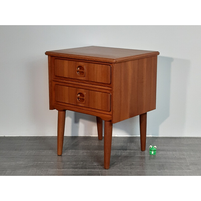 Vintage bedside table in Danish teak