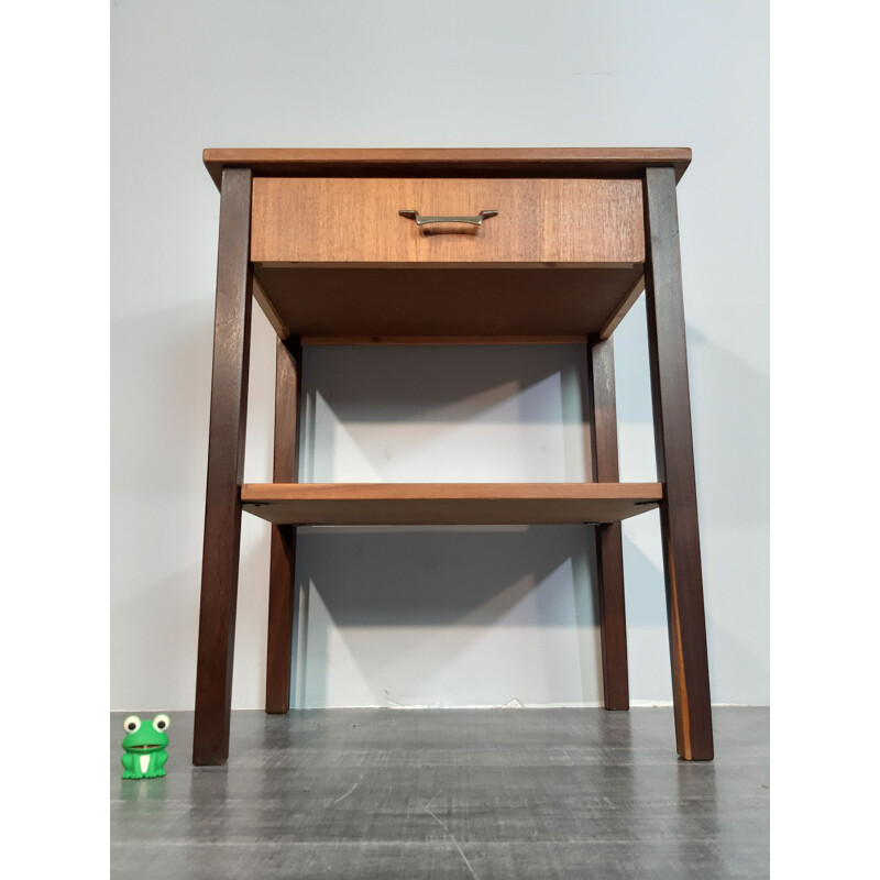 Pair of vintage Norwegian teak bedside table