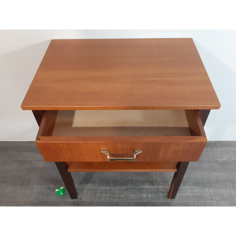 Pair of vintage Norwegian teak bedside table