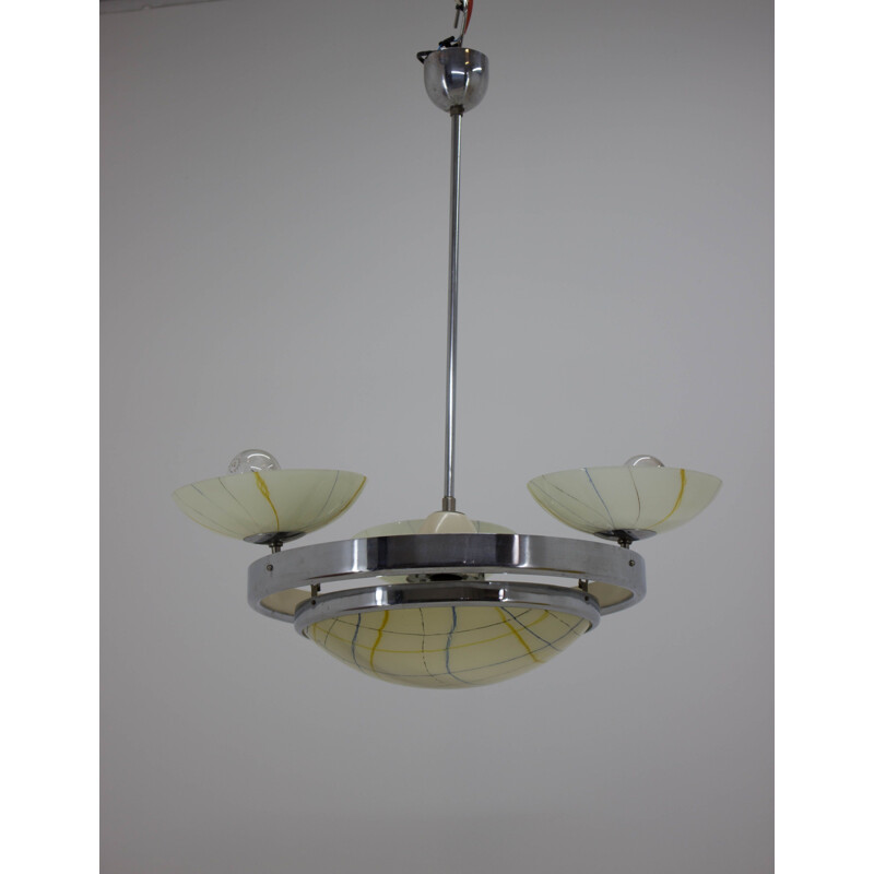 Vintage Art Deco big chandelier