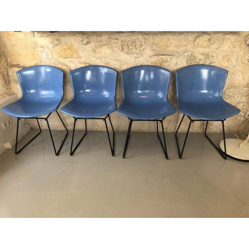 Set of 4 vintage chairs by Harry Berteia, Knoll edition 1960s