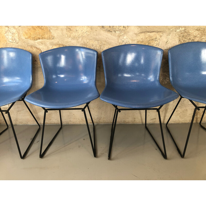 Set of 4 vintage chairs by Harry Berteia, Knoll edition 1960s
