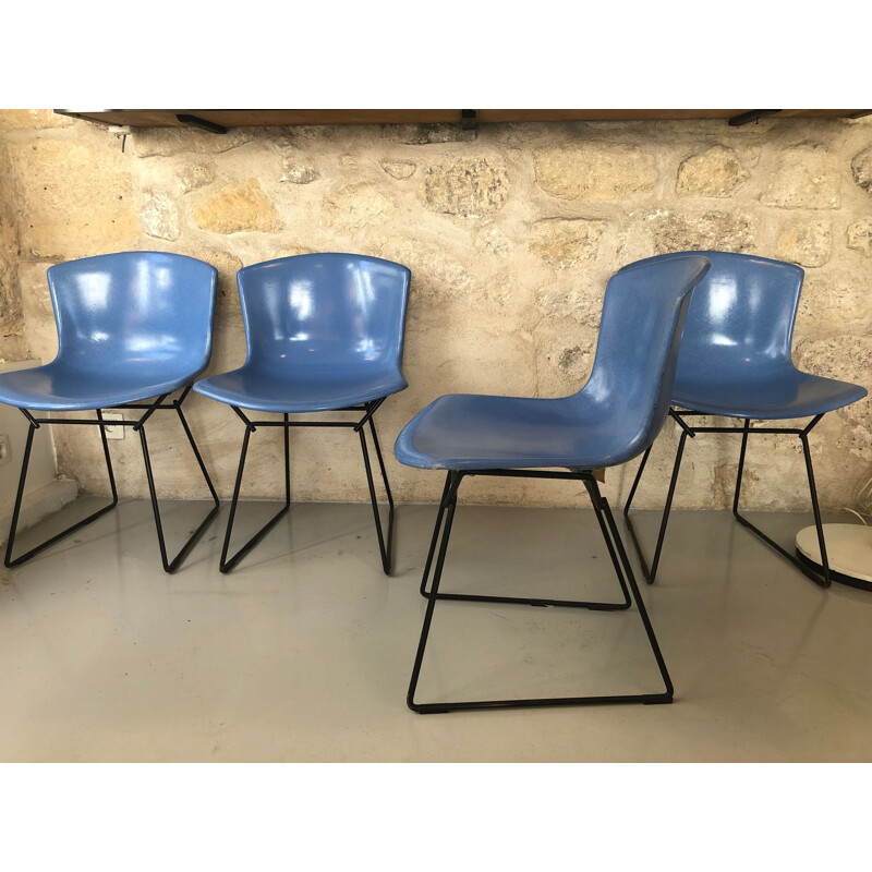 Set de 4 chaises vintage de Harry Berteia, édition Knoll 1960s