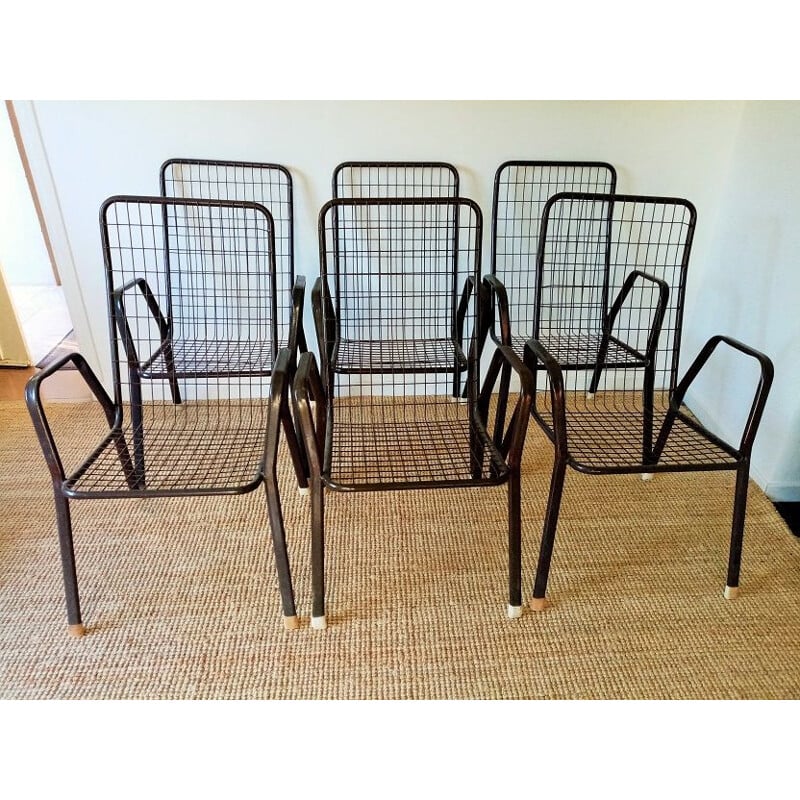 6 fauteuils vintage " Rio" de jardin par Emu,1960