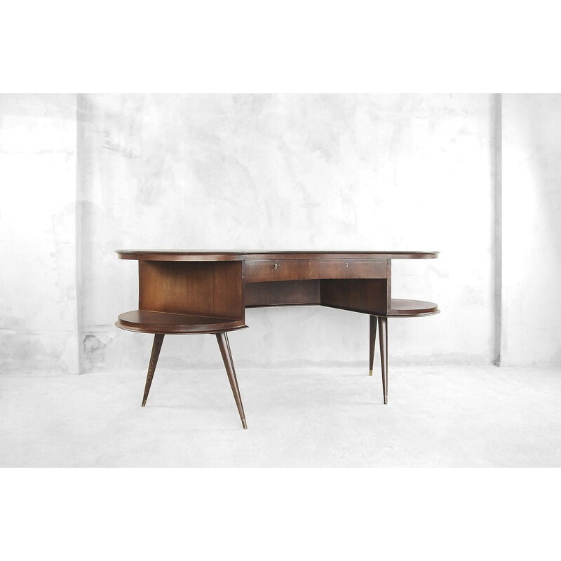 Vintage Wenge Boomerang Desk 1960s