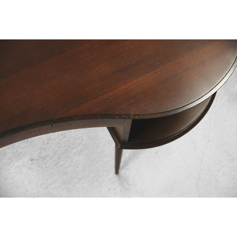 Vintage Wenge Boomerang Desk 1960s