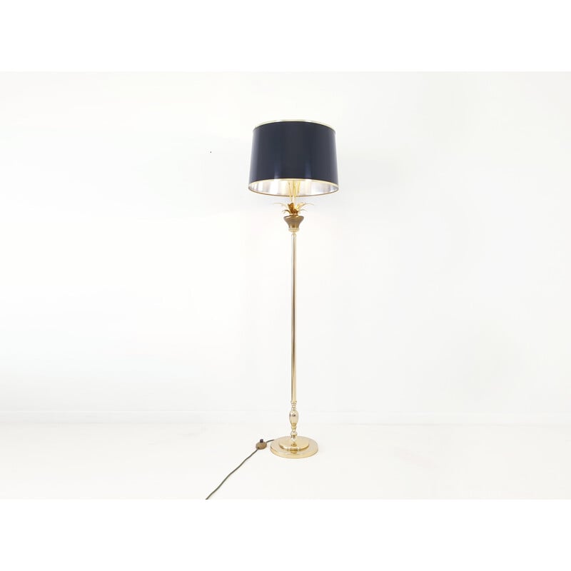 Golden lamppost with vegetal decoration by Massive 1970