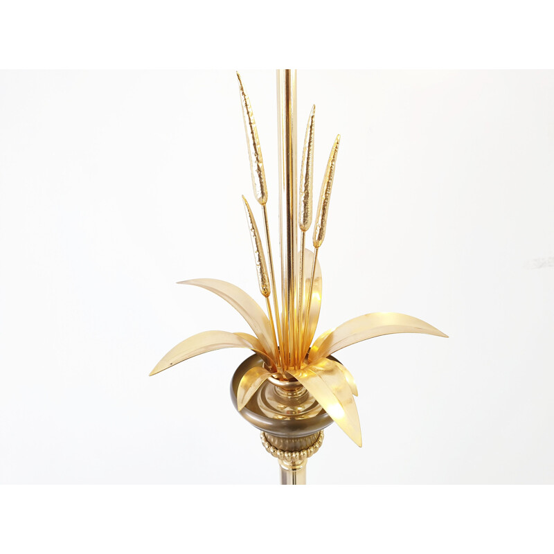 Golden lamppost with vegetal decoration by Massive 1970