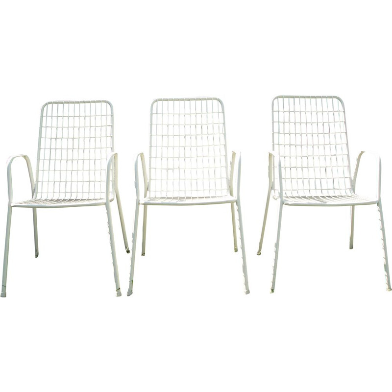 Suite de 3 fauteuils vintage Emu modele RIO