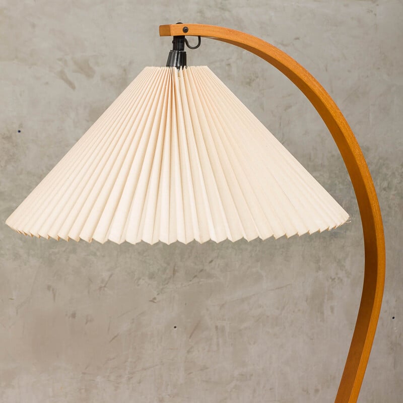 Vintage beech floor lamp by Mads Cipriani
