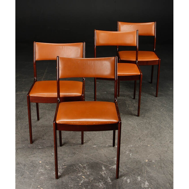 4 chaises Scandinave - années 60