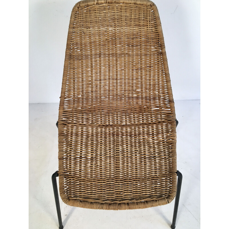 Pair of vintage wicker chairs by Campo and Graffi