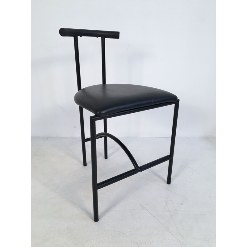 Chaise Tokyo noire vintage par Rodney Kinsman pour OMK