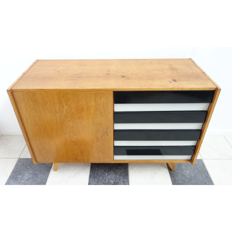 Vintage sideboard in oakwood by Jiri Jiroutek for Interier Praha