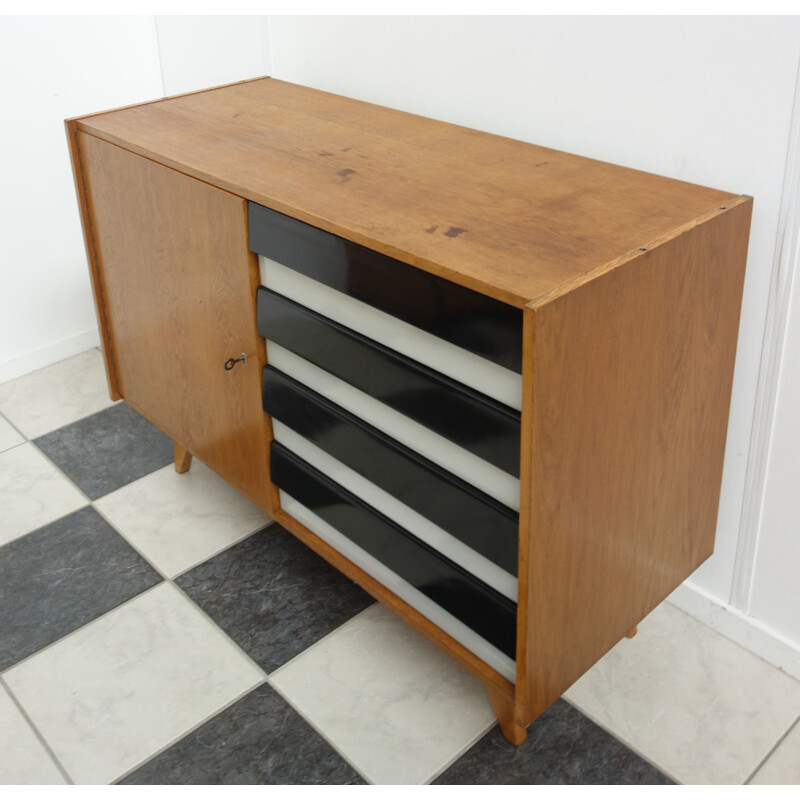 Vintage sideboard in oakwood by Jiri Jiroutek for Interier Praha