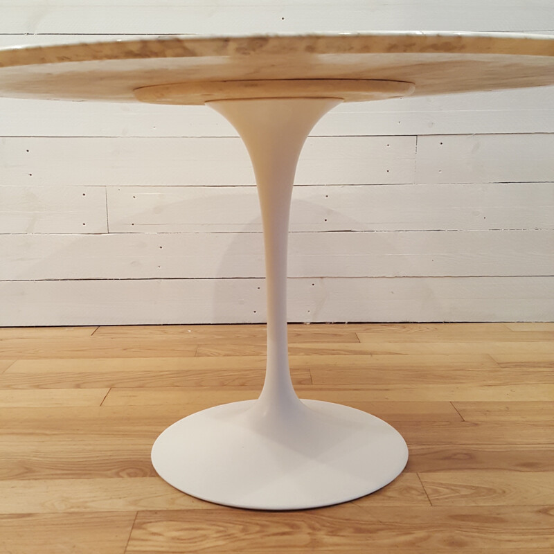 Knoll round dining table in marble and metal, Eero SAARINEN - 1970s