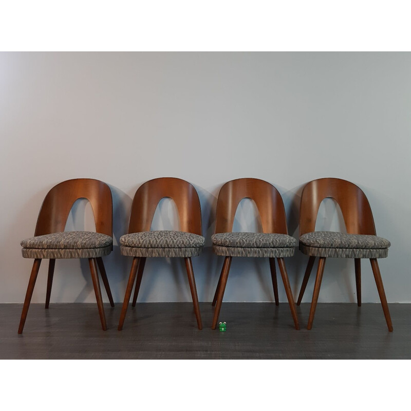 Set de 4 chaises à repas vintage par Antonin Suman pour MIER,Tchécoslovaquie,1960