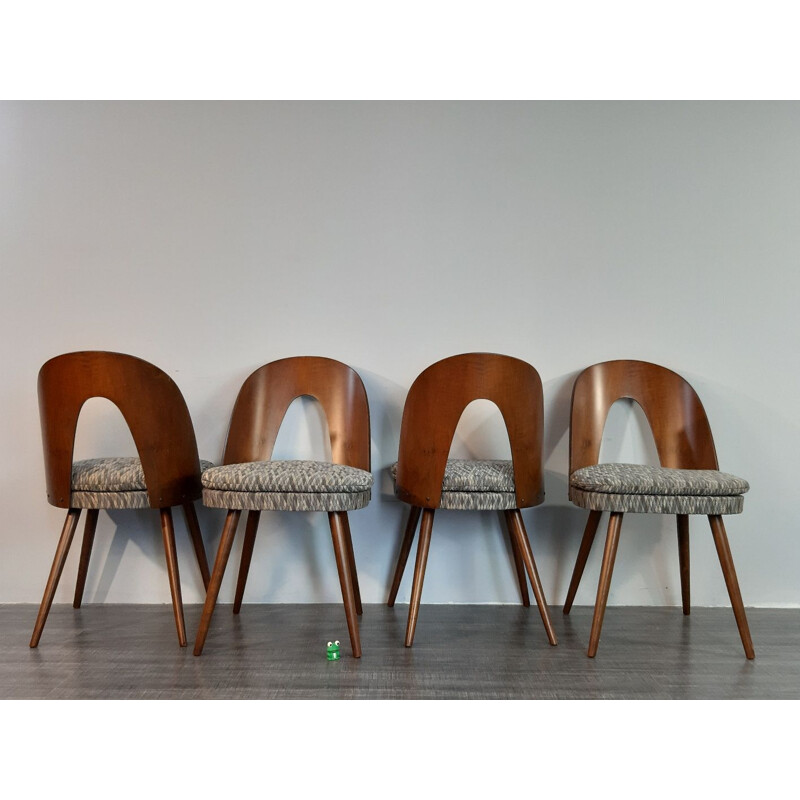 Set de 4 chaises à repas vintage par Antonin Suman pour MIER,Tchécoslovaquie,1960