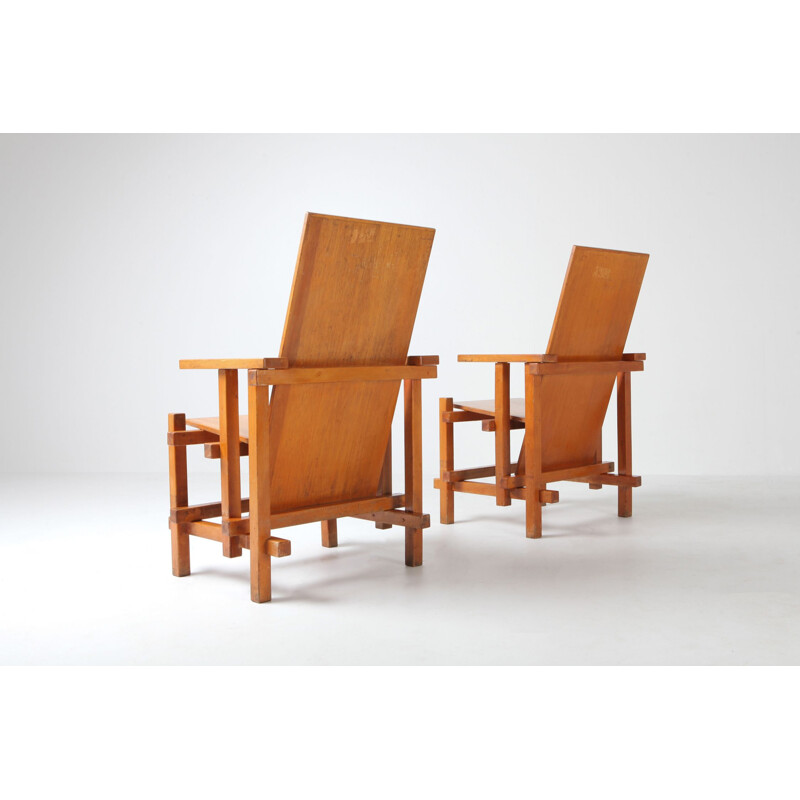 2 vintage modernist armchairs by Gerrit Rietveld,1918