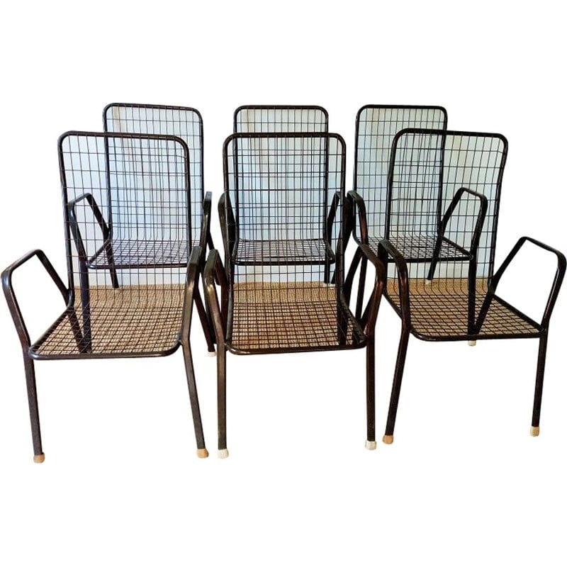 6 fauteuils vintage " Rio" de jardin par Emu,1960