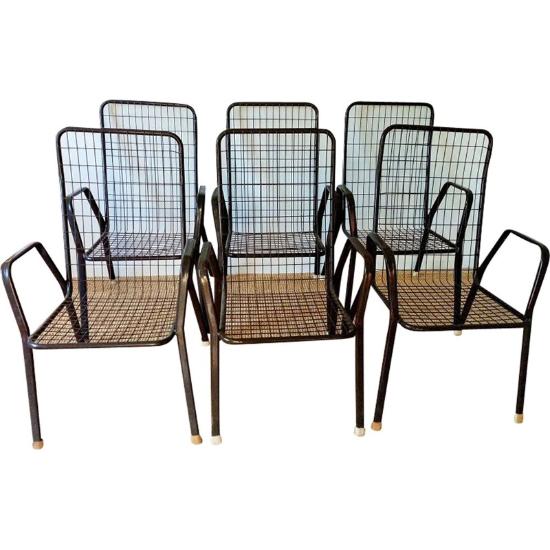 6 vintage "Rio" garden armchairs by Emu,1960