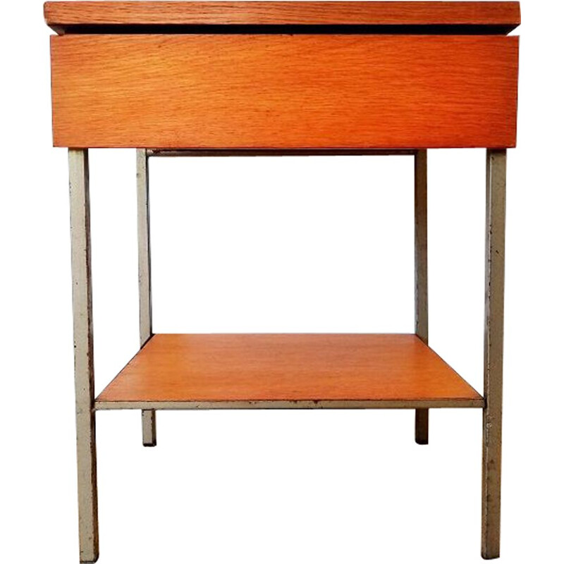 Vintage oak bedside table 1950