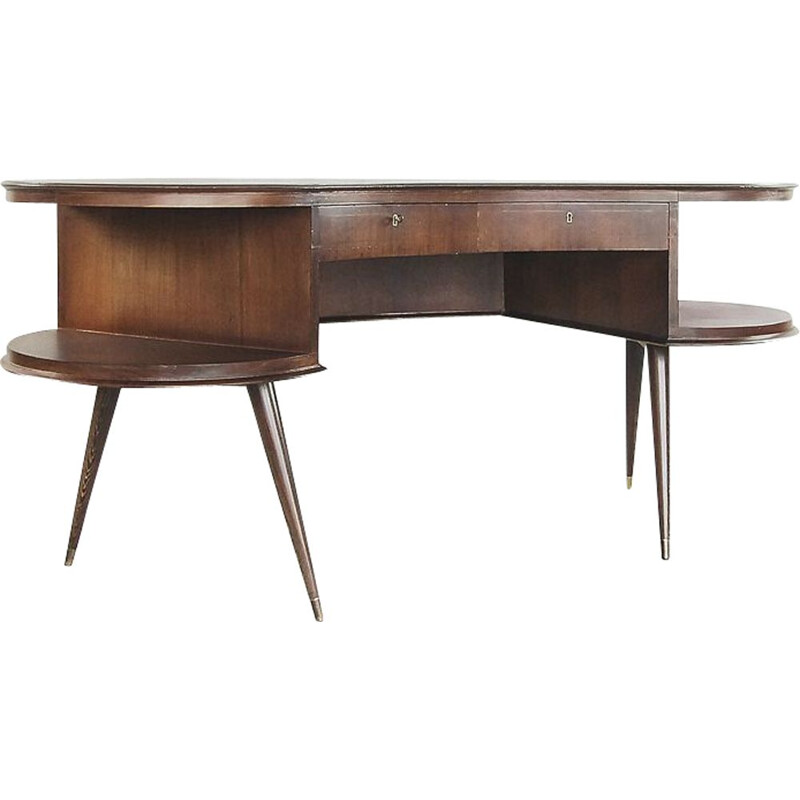 Vintage Wenge Boomerang Desk 1960s