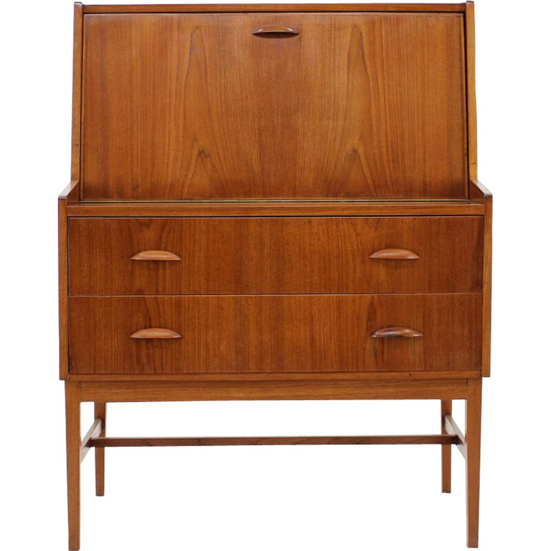 Bureau de secrétaire vintage en teck 1960