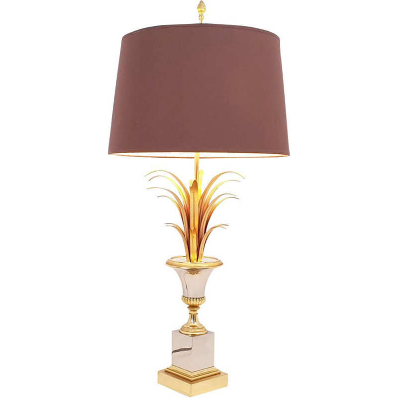 Lampe de table palmier vintage hollywood regency par Maison Boulanger 
