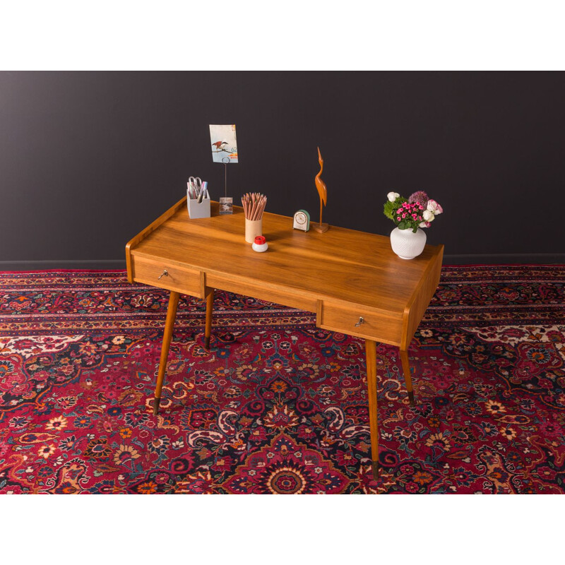 Vintage walnut little desk 1950s