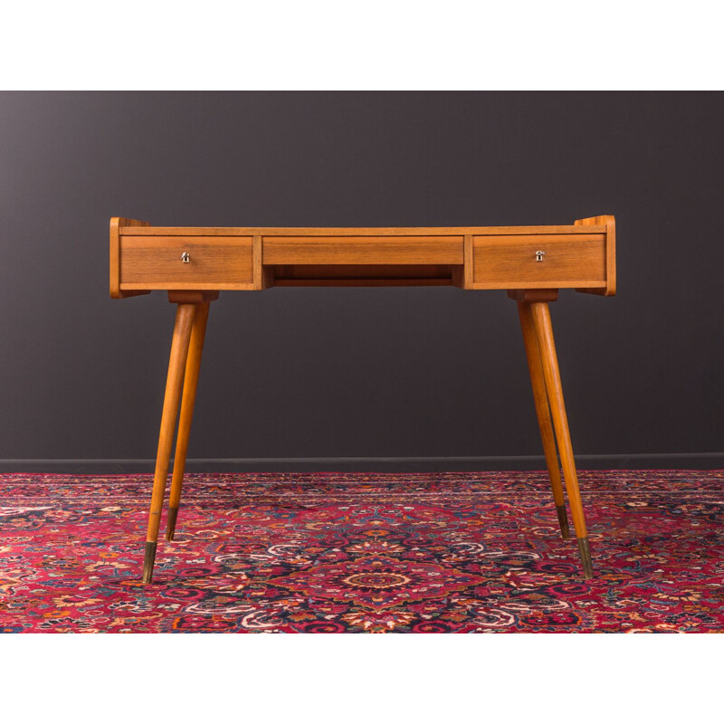 Vintage walnut little desk 1950s