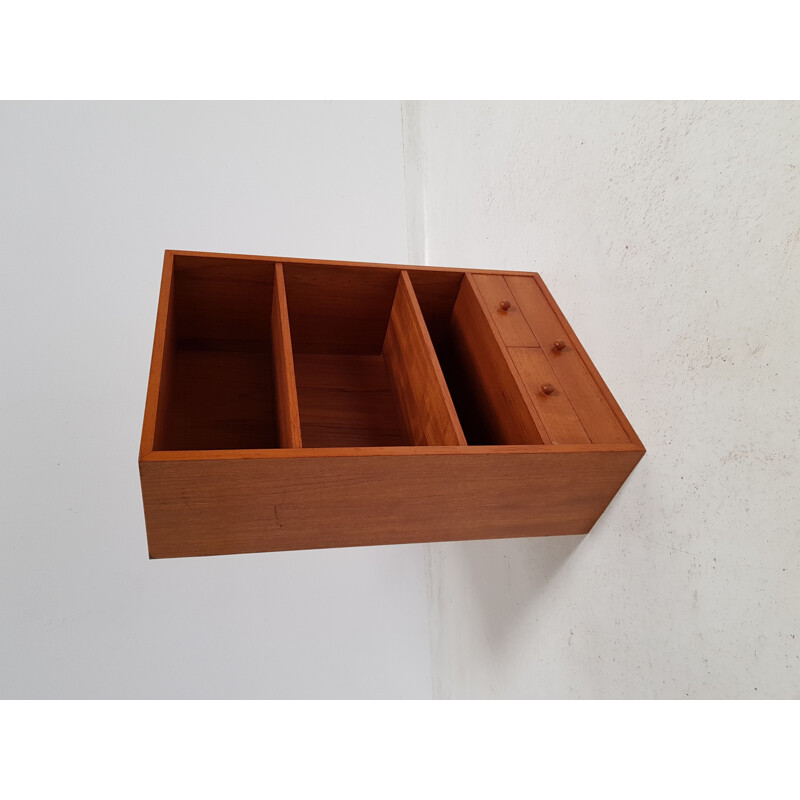 Vintage teak wall shelf by Arktuell for AB sweden 1960