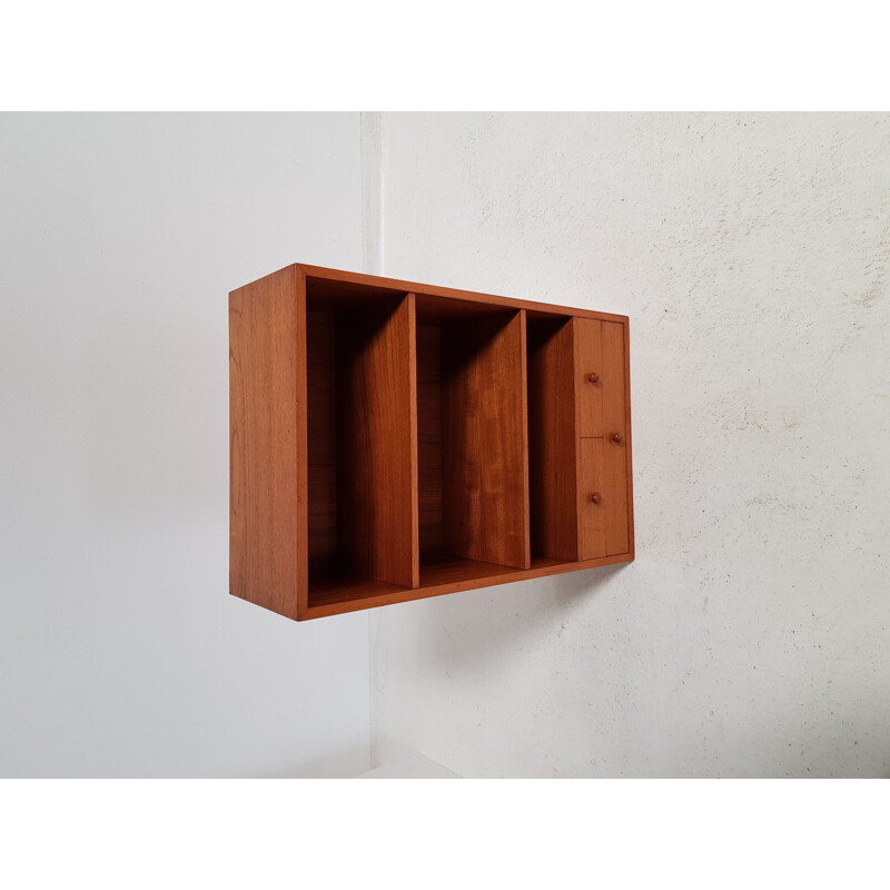 Vintage teak wall shelf by Arktuell for AB sweden 1960