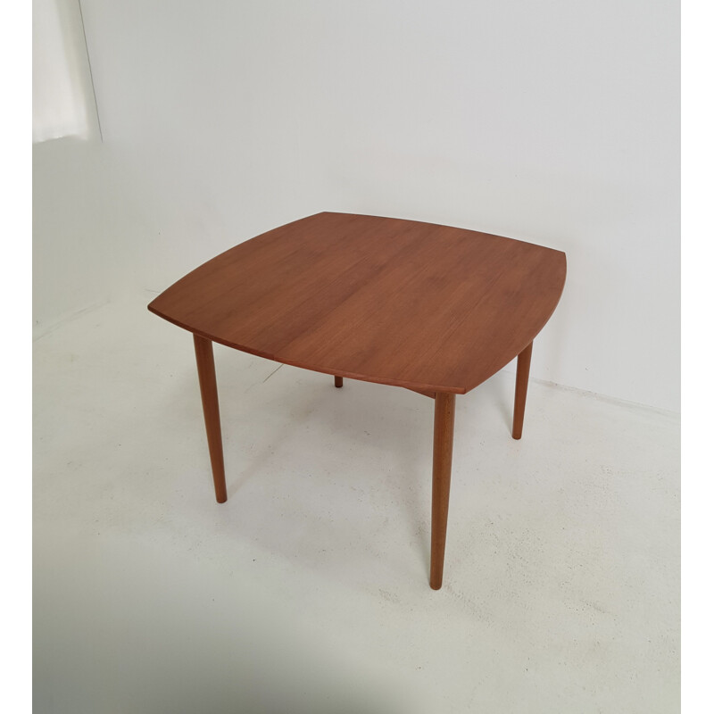 Vintage teak square dining table 1960 