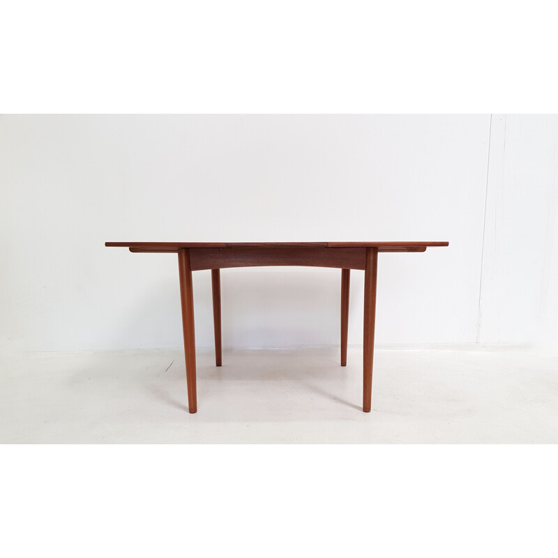 Vintage teak square dining table 1960 