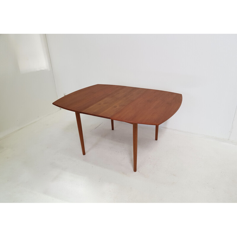 Vintage teak square dining table 1960 