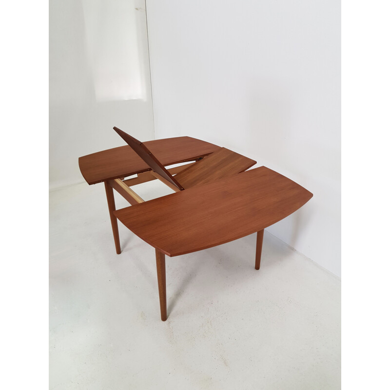 Vintage teak square dining table 1960 